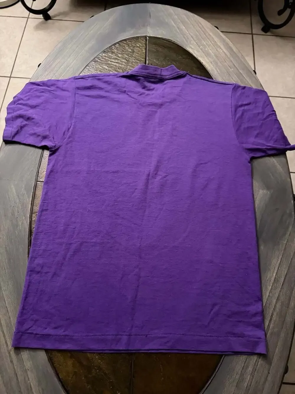 Vintage 90s Fruit of the Loom Best Blank Purple T-Shirt Size M USA Made